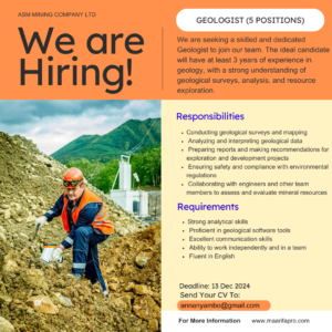 Vacancies at ASM Mining Company Ltd.