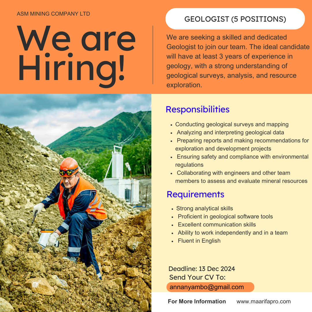 vacancies at ASM Mining Company