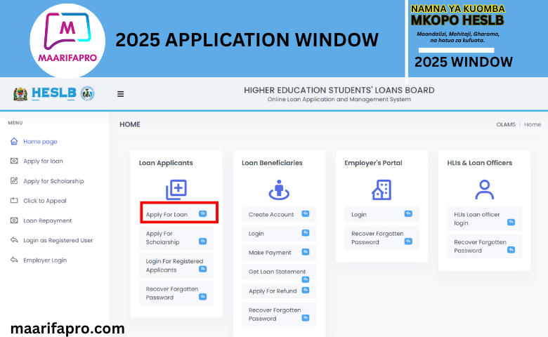 heslb loan application